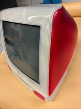 1999 Apple iMac G3 266MHz Strawberry Mac OS 9 Vintage Working M4984 picture