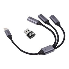 xiwai USB 2.0 USB-C Splitter Y Cable Type-C 1 to 3 Hub Split grey  picture