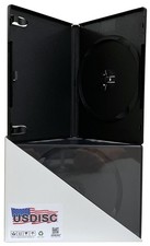 1200 USDISC DVD Cases Standard 14mm Premium, Single 1 Disc (Black) Lot picture