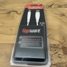 GIGAWARE 260-3258 3-FT USB-A MALE to USB-B MALE  WHITE NETWORK CABLE PC-MAC/USB picture