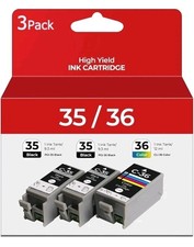 3PK PGI-35 CLI-36 Ink for Canon TR150 iP110 iP100 (2 Black, 1 TRI Color) picture