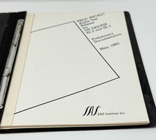 SAS PROC FSCALC Alpha Test Preliminary Documentation 1983 Vintage Manual picture