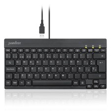 Perixx PERIBOARD426ES Mini Wired USB Keyboard Spanish Layout Black Compact picture