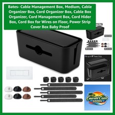 Bates Medium Cable Management Box with Clips & Ties - Neat & Stylish Solution picture
