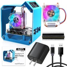 GeeekPi Mini Tower Kit with QC3.0 Power Supply for Raspberry Pi 4, Pi 4 Case picture