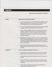 Macintosh Spreadsheet Solutions (4pages) Final Price picture
