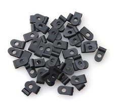 50 Pcs Cable Clamp 1/8 Black R Type Nylon Screw Mounting Cable Fastener Wire ... picture