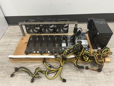 Crypto Mining Rig Chassis w/ ASUS ATX BTC-T37 Motherboard, 2000w PSU, & 3 Fans picture