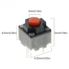 10PCS New Kailh Mute Button 6*6*7.3MM Quare Silent Micro Switch 6X6X7.3MM Tact B picture