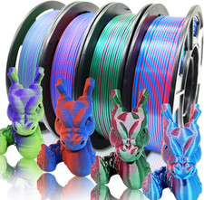 Dual Color PLA Filament Pack 1.75mm 4 Spools Matte and Silk Colors for 3D picture