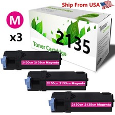 3PK DE2135 2135 Toner Cartridge 2130 2135 Laser Printer MAGENTA picture
