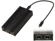 USB 4 Thunderbolt 3 10G To Fiber Network 2 SFP+ Ports Intel I82599 picture