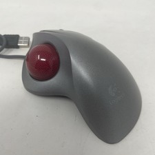 Logitech TrackMan T-BB18 Silver 2-Button Wheel Optical Wired Trackball Mouse picture