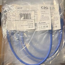C2G Cat6 Snagless Unshielded Ethernet Patch Cable 1ft Blue RJ-45 27140 picture