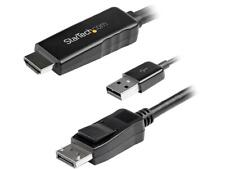 StarTech.com HD2DPMM2M 2m (6.6 ft.) HDMI to DisplayPort Adapter Cable with USB picture