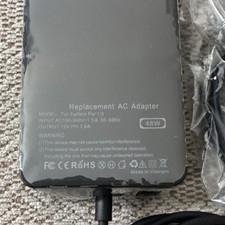 48W 12V 3.6A AC Power Adapter Charger Black for Microsoft Surface Pro 1/2 picture