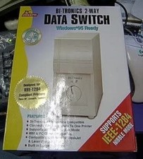 NEW 2-Way DB25 Manual Data Transfer Switch Box Rotary Parallel PC Printer picture