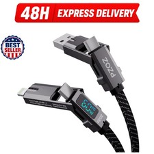 pzoz 4-in-1 Multi Charging Cable with LED Display, 60W Fast Charging picture