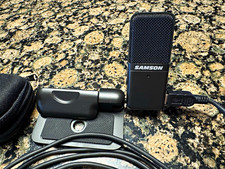 Samson Go Mic USB Wired Clip-On Condenser, Headphone Jack, Black w/Case picture