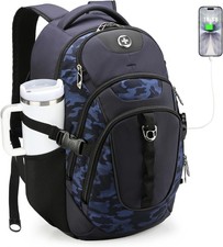 Swissdigital Design Laptop Backpack with USB Charging Port, Travel Backpack Fits picture