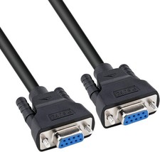 15 ft DB9 Serial Cable Female to Female 9 Pin COM Port Cord 5m Black picture