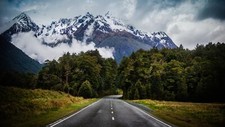 Landscape r nature mountains road new Custom Gaming Mat Desk picture