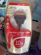 Ativa Parallel Printer Cable 828-515 IEEE-1284 DB25 Male To CEN36 Male 10 Ft picture