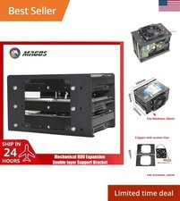 3.5 Inch HDD Hard Drive Bracket Cage Mount 2 3 Bay Cooling Fan Holder Case Black picture