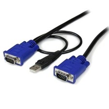 StarTech.com 10ft Ultra-Thin USB 2-in-1 KVM Cable SVECONUS10 picture