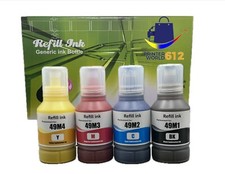 4 Pack Sublimation Ink Compatible With Epson T49M Bottle SureColor F170 F570. picture