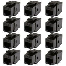 12 Pcs Cat5E RJ45 Ethernet LAN Network Keystone Jack Inline Coupler Cable Joiner picture