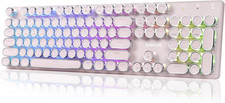 K710 Wireless Typewriter Mechanical Gaming Keyboard, Pink picture