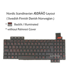 Nordic ND Laptop Keyboard For ASUS FX503 FX503VD FX503VM V170746DK1 Red Backlit picture