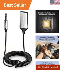Compact Bluetooth Receiver with Built-in Mic - Stream Music & Take Calls Safely picture
