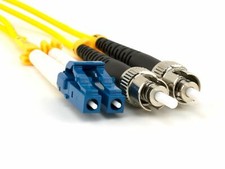 20 PACK LOT 5m LC-ST Duplex 9/125 OS2 Singlemode Fiber Cable OFNR Yellow 16FT picture
