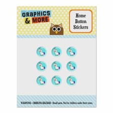 Cute Kawaii Rainbow Llama Unicorn Home Button Stickers Fit Apple iPhone picture