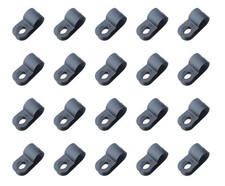 50 Pcs Cable Clamp 1/4 Black R Type Nylon Screw Mounting Cable Fastener Wire ... picture