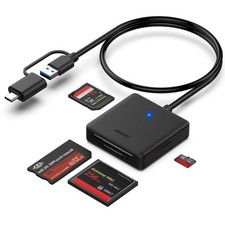 Memory Card Reader, BENFEI 4in1 USB 3.0 and USB-C to SD Micro SD MS CF Card Read picture