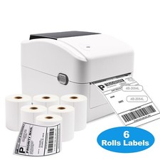 Shipping Label Printer, Thermal Direct/ 4x6 in 350 labels x 6 rolls,Win/Mac picture