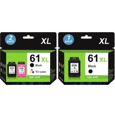 #61XL XXL CH563WN Black CH564WN Color Ink For HP ENVY 4500 4501 4502 4504 5530 picture