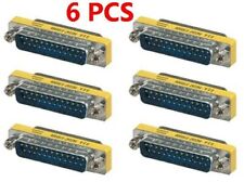 6x PCS 25 Pin D-SUB DB25 Male to Male Mini Gender Changer Coupler Gold Plated picture
