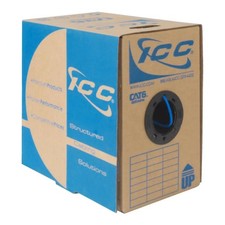 ICC ICC-ICCABT6VBL 1000FT Cat6 Plenum Value Line 500MHz Bulk Cable Blue picture