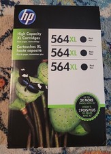 HP 564XL NEW SEALED Genuine OEM Original Ink Cartridge Black 3 Pack Exp: 07/2016 picture