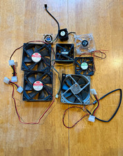 Mixed Computer Cooling Fan Lot Noctua Cooler Master Delta Raidmax Untested picture