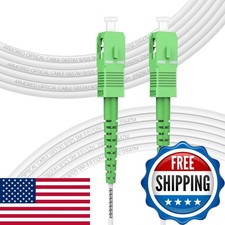 FLYPROFiber 20m OS2 SC/APC to SC/APC Fiber Patch Cable White Simplex picture