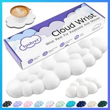 Cloud Wrist Rest Keyboard, Cloud Keyboard Wrist Pad Set with PU Leather Memory F picture