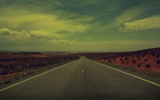 Landscape photography nature road asphalt Custom Gaming Mat Desk picture