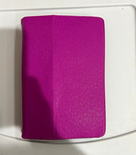 Pink Synthetic Leather Universal Folding Folio Tablet Case Stand Elastic Strap picture
