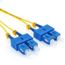 20 Pack of 2m SC/UPC-SC/UPC Singlemode Simplex 1.6mm Slim Fiber Optic Patch Cabl picture