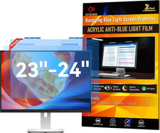 2 Pack 23-24 Inch Blue Light Screen Protector for Monitor, Hanging picture